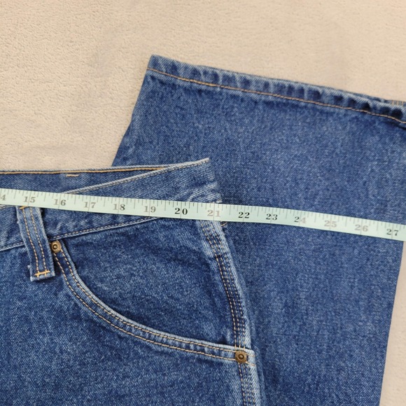 Wrangler Riggs Workwear Jeans Mens 44x30 Blue Utility Carpenter Heavy Duty Pants - Picture 5 of 9